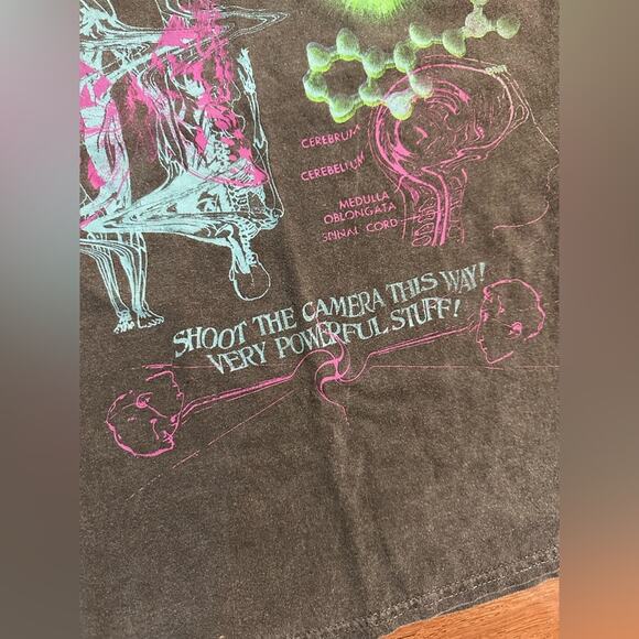 PacSun Black The Spirit Molecule Graphic T-Shirt, Distressed Fading, Medium - Picture 6 of 12